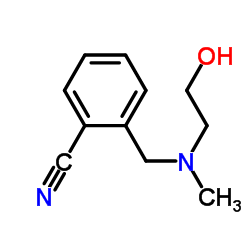 2-{[(2-Hydroxyethyl)(methyl)amino]methyl}benzonitrile Structure