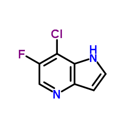 7-氯-6-氟-1H-吡咯并[3,2-b]吡啶结构式