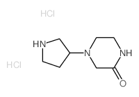 4-(3-Pyrrolidinyl)-2-piperazinone dihydrochloride Structure