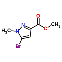 5-溴-1-甲基-1H-吡唑-3-羧酸乙酯结构式