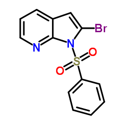 1-(Phenylsulphonyl)-2-bromo-7-azaindole Structure