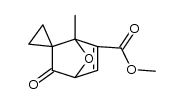 spiro[2-carbomethoxy-1-methyl-7-oxabicyclo[2.2.1]-2-hepten-5-one-6,1'-cyclopropane] Structure