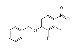 1-benzyloxy-2-fluoro-3-methyl-4-nitro-benzene结构式