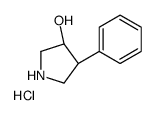 (3S,4R)-4-phenylpyrrolidin-3-ol hydrochloride结构式