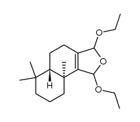 11,12-diethoxy-11,12-epoxydrim-8-ene结构式