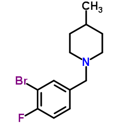 1-(3-Bromo-4-fluorobenzyl)-4-methylpiperidine结构式