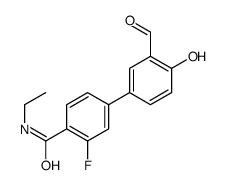 N-ethyl-2-fluoro-4-(3-formyl-4-hydroxyphenyl)benzamide Structure
