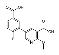 5-(5-carboxy-2-fluorophenyl)-2-methoxypyridine-3-carboxylic acid Structure