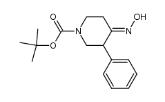 4-(hydroxyimino)-3-phenylpiperidine-1-carboxylic acid tert-butyl ester结构式