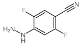 2,5-Difluoro-4-hydrazinylbenzonitrile Structure