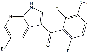 (3-氨基-2,6-二氟苯基)(5-溴-1H-吡咯并[2,3-B]吡啶-3-基)甲酮结构式