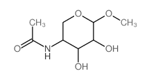 a-D-Xylopyranoside, methyl4-(acetylamino)-4-deoxy- Structure