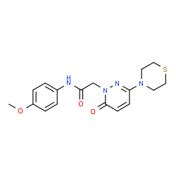 N-(4-methoxyphenyl)-2-[6-oxo-3-(thiomorpholin-4-yl)pyridazin-1(6H)-yl]acetamide Structure