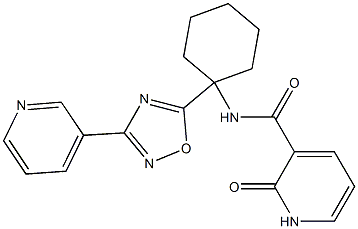 2-oxo-N-[1-(3-pyridin-3-yl-1,2,4-oxadiazol-5-yl)cyclohexyl]-1H-pyridine-3-carboxamide Structure