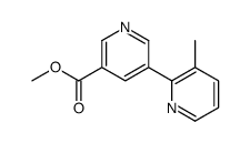 methyl 5-(3-methylpyridin-2-yl)pyridine-3-carboxylate结构式
