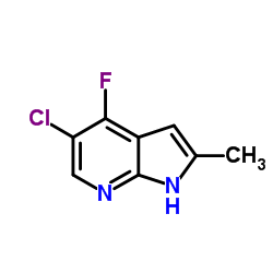 5-Chloro-4-fluoro-2-methyl-1H-pyrrolo[2,3-b]pyridine结构式