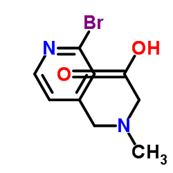 N-[(2-Bromo-4-pyridinyl)methyl]-N-methylglycine结构式