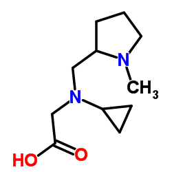 N-Cyclopropyl-N-[(1-methyl-2-pyrrolidinyl)methyl]glycine结构式