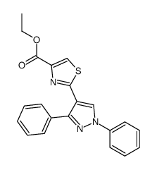 ethyl 2-(1,3-diphenylpyrazol-4-yl)-1,3-thiazole-4-carboxylate Structure