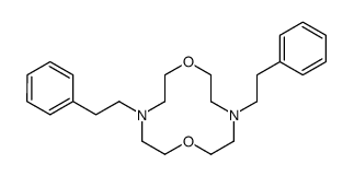 4,10-bis(2-phenylethyl)-1,7-dioxa-4,10-diazacyclododecane结构式