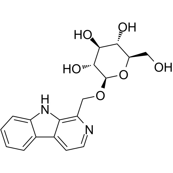 1-Hydroxymethyl-β-carboline glucoside结构式