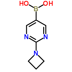 [2-(azetidin-1-yl)pyrimidin-5-yl]boronic acid Structure