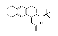 (S)-1-allyl-2-((R)-tert-butylsulfinyl)-6,7-dimethoxy-1,2,3,4-tetrahydroisoquinoline结构式