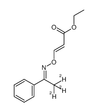 (E)-ethyl 3-(((E)-(2,2,2-trideuterio-1-phenylethylidene)amino)oxy)acrylate结构式