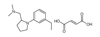 (-)-N,N-Dimethyl-1-(3-ethylphenyl)-2-pyrrolidinemethanamine fumarate structure