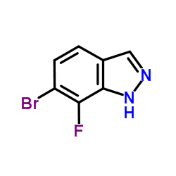 6-溴-7-氟-1H-吲唑结构式