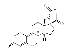 17α-Acetoxy-19-norpregna-4,9-diene-3,20-dione Structure