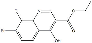 3-Quinolinecarboxylic acid, 7-bromo-8-fluoro-4-hydroxy-, ethyl ester Structure