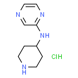 N-(Piperidin-4-yl)pyrazin-2-amine dihydrochloride结构式