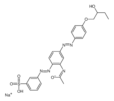 Sodium 3-[[2-(acetamino)-4-[[4-(2-hydroxybutoxy)phenyl]azo]phenyl]azo] benzenesulfonate Structure