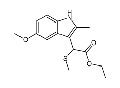 ethyl 5-methoxy-2-methyl-1H-indol-3-yl(methylthio)acetate结构式