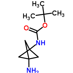 tert-butyl N-{3-aminobicyclo[1.1.1]pentan-1-yl}carbamate structure