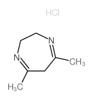 2H-1,4-Diazepine,3,6-dihydro-5,7-dimethyl-, hydrochloride (1:1)结构式
