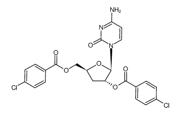 2',5'-di-O-p-chlorobenzoyl-3'-deoxycytidine Structure
