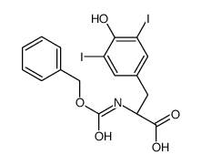 (2S)-3-(4-hydroxy-3,5-diiodophenyl)-2-(phenylmethoxycarbonylamino)propanoic acid结构式