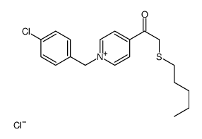 1-[1-[(4-chlorophenyl)methyl]pyridin-1-ium-4-yl]-2-pentylsulfanylethanone,chloride结构式