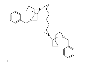 3-benzyl-9-[6-(3-benzyl-9-methyl-3-aza-9-azoniabicyclo[3.3.1]nonan-9-yl)hexyl]-9-methyl-3-aza-9-azoniabicyclo[3.3.1]nonane,diiodide Structure