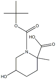 1,2-Piperidinedicarboxylic acid, 5-hydroxy-, 1-(1,1-dimethylethyl) 2-methyl ester结构式