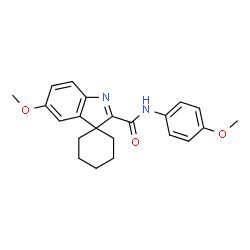N-(p-Methoxyphenyl)-5'-methoxyspiro[cyclohexane-1,3'-[3H]-indole]-2'-carboxamide Structure
