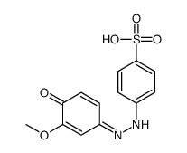 4-[(2E)-2-(3-methoxy-4-oxocyclohexa-2,5-dien-1-ylidene)hydrazinyl]benzenesulfonic acid结构式