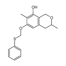 3,7-dimethyl-8-hydroxy-6-phenylthiomethoxyisochroman Structure