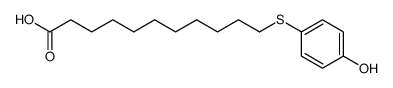 11-(4-hydroxyphenyl)sulfanylundecanoic acid结构式