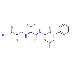N-[(RS)-2-Carbamoyl-2-hydroxy-ethyl]-Val-Leu-anilide结构式