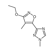 1H-1,2,4-Triazole,3-(3-ethoxy-4-methyl-5-isoxazolyl)-1-methyl-(9CI)结构式