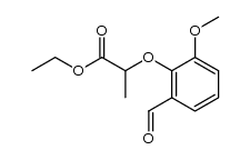 ethyl 2-(2-formyl-6-methoxyphenoxy)-propionate结构式