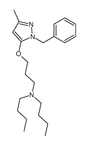 N-[3-(2-benzyl-5-methyl-pyrazol-3-yl)oxypropyl]-N-butyl-butan-1-amine结构式